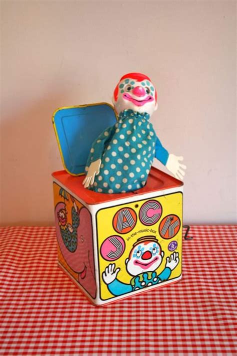 vintage metal jack in the box toy|jack in the box memorabilia.